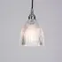 Small Elongated Pendant Light - Chrome, Glass