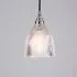 Small Elongated Pendant Light - Nickel, Glass