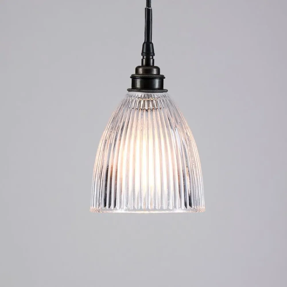 Small Elongated Prismatic Pendant Light IP44 - Polished Chrome
