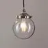 Small Globe Pendant Light - Clear, Blown Glass