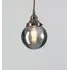 Small Globe Pendant Light - Smoked, Blown Glass