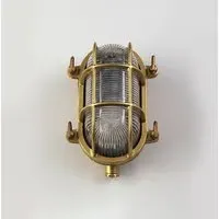 Small Oval Bulkhead Light - Brass, Metal