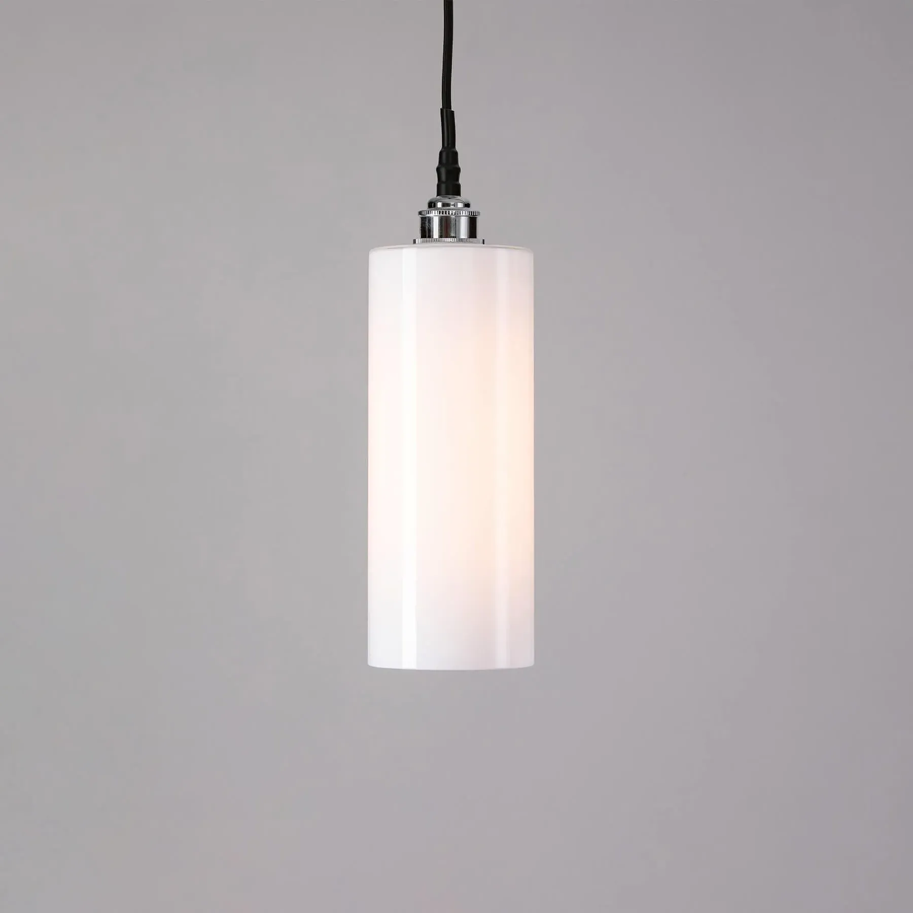 Small Pendant Light IP44 Rated - Chrome, Glass