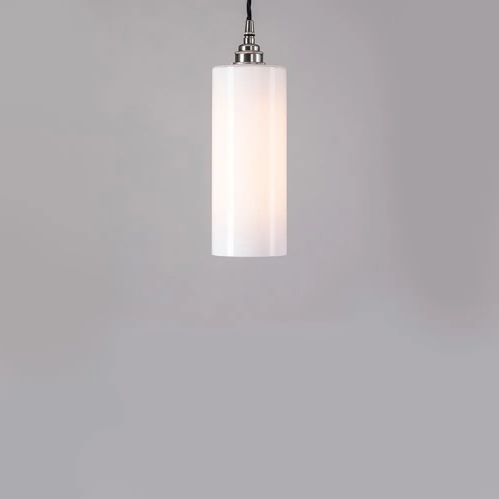 Small Pendant Light with Dimming - Nickel, Glass image