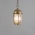 Small Pendant Light with Ribbed Glass - Brass