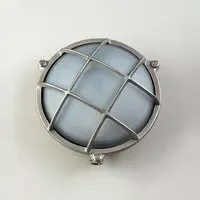 Small Round Bulkhead Light - Nickel, Brass