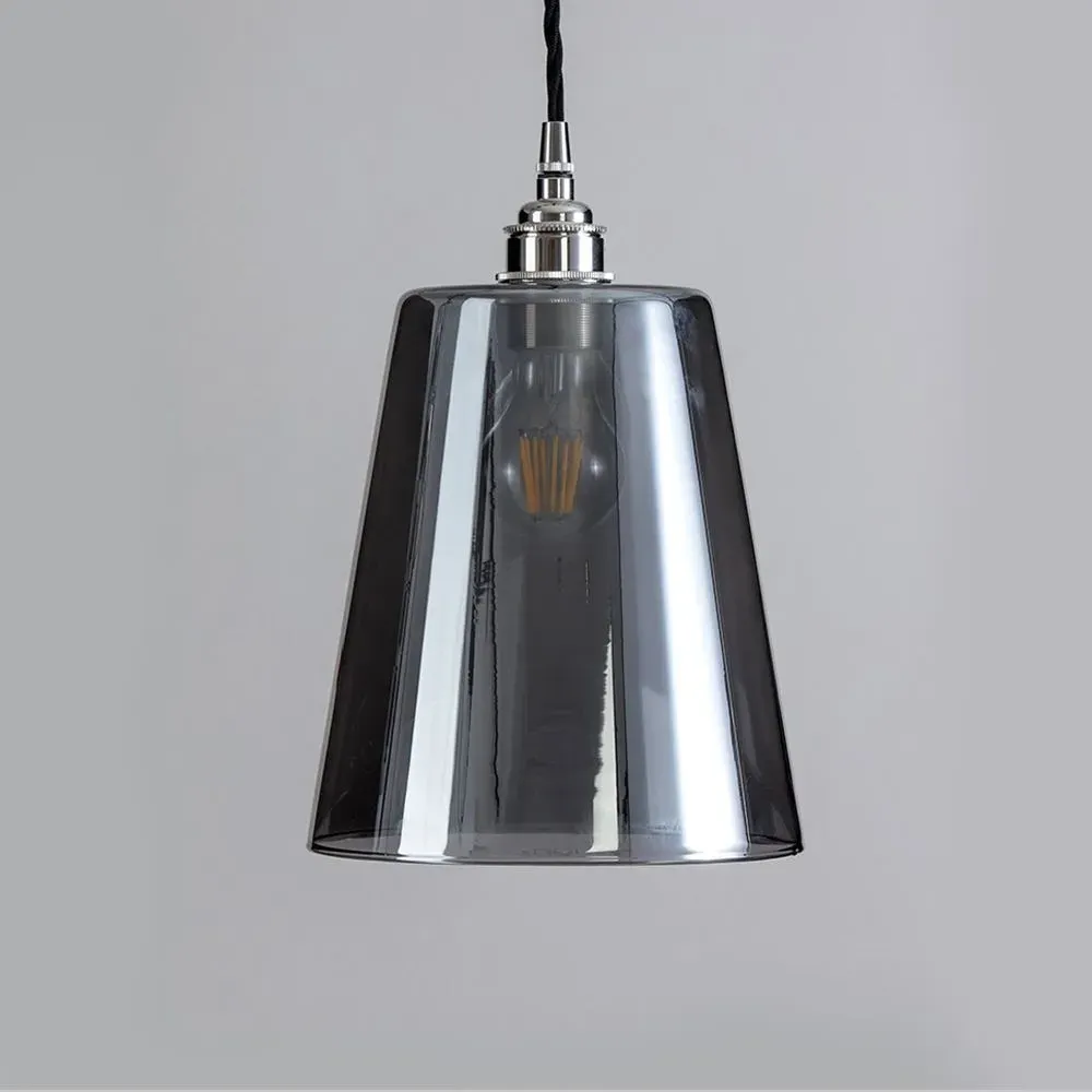 Small Tapered Pendant Light - Brass, Glass