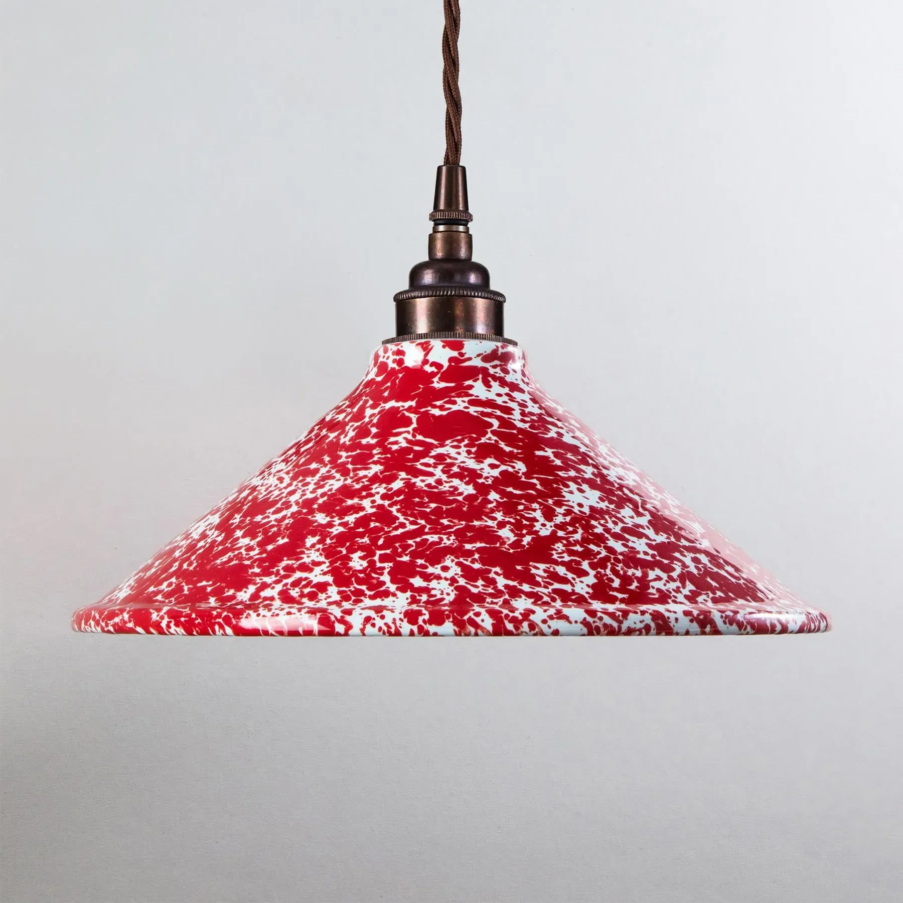 Splatter Pendant Light - Red, Porcelain Enamel