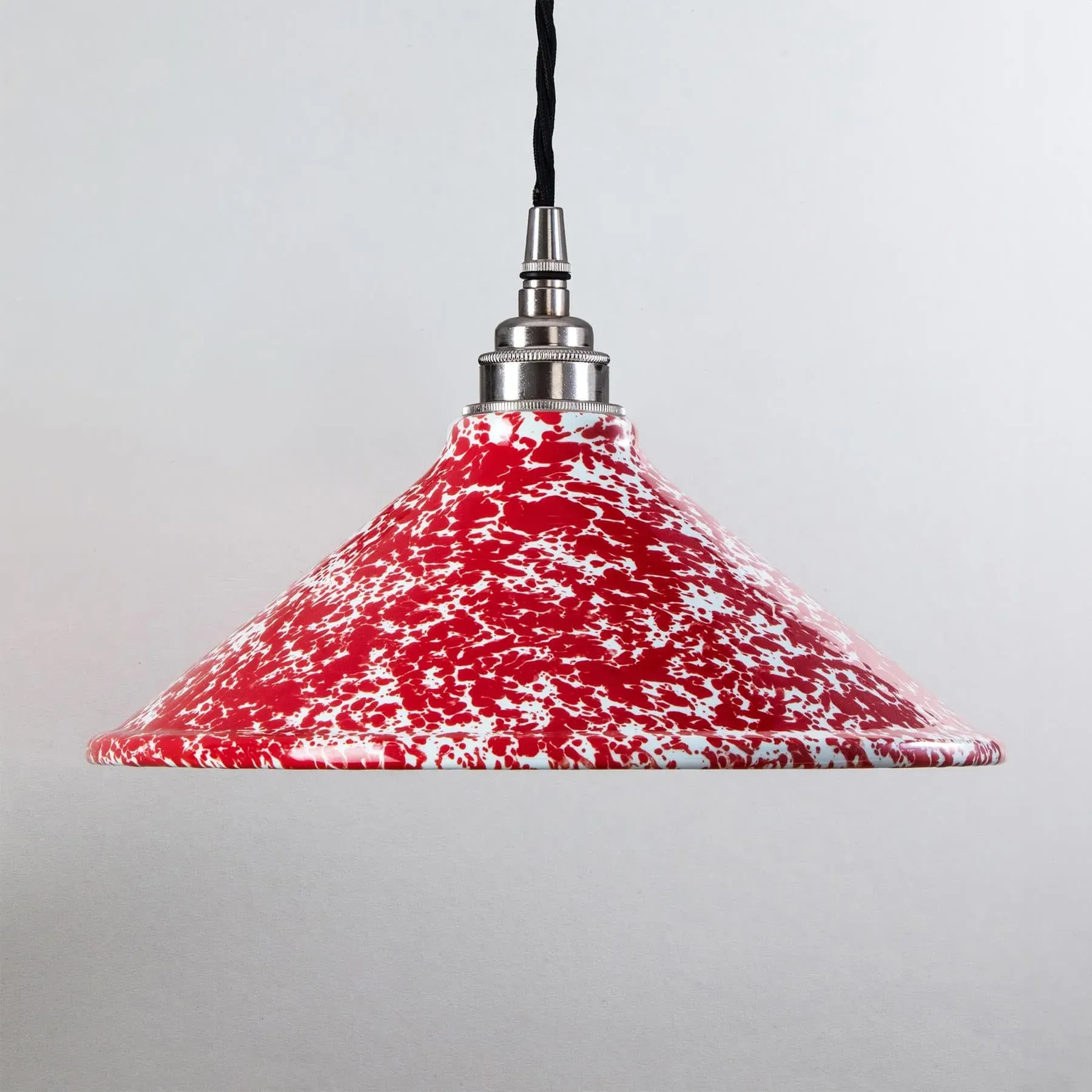 Splatter Pendant Light - Red, Porcelain Enamel