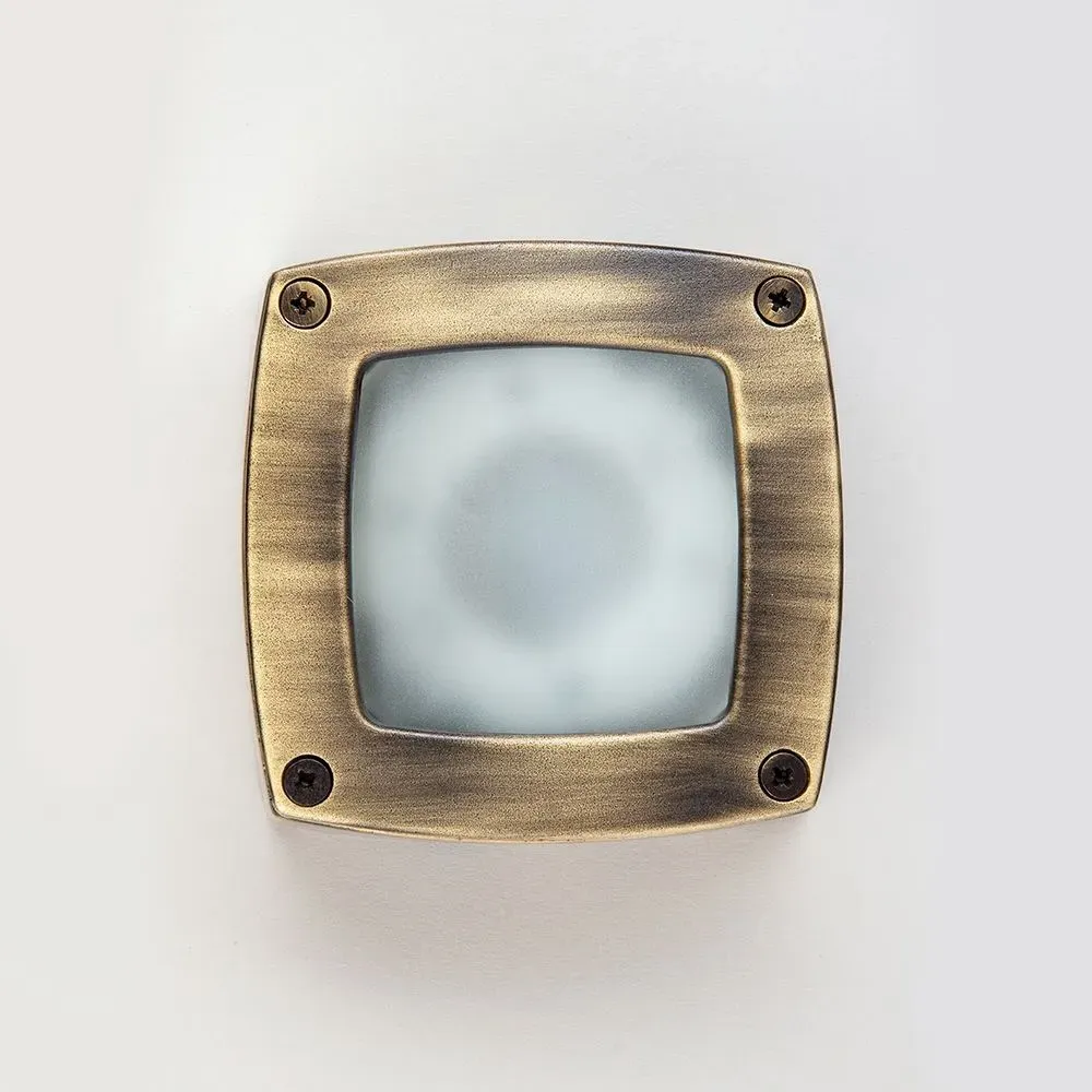 Square Path Light Guarded - Nickel, Brass