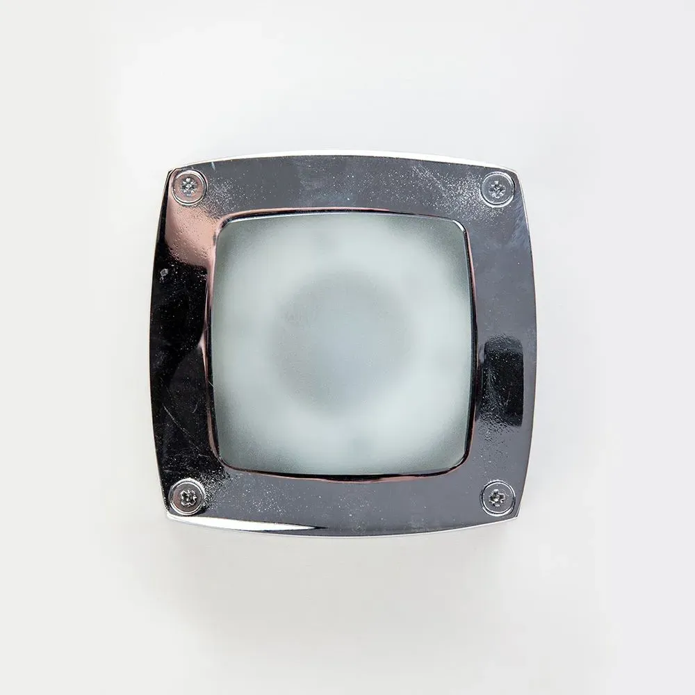 Square Path Light Guarded - Nickel, Brass