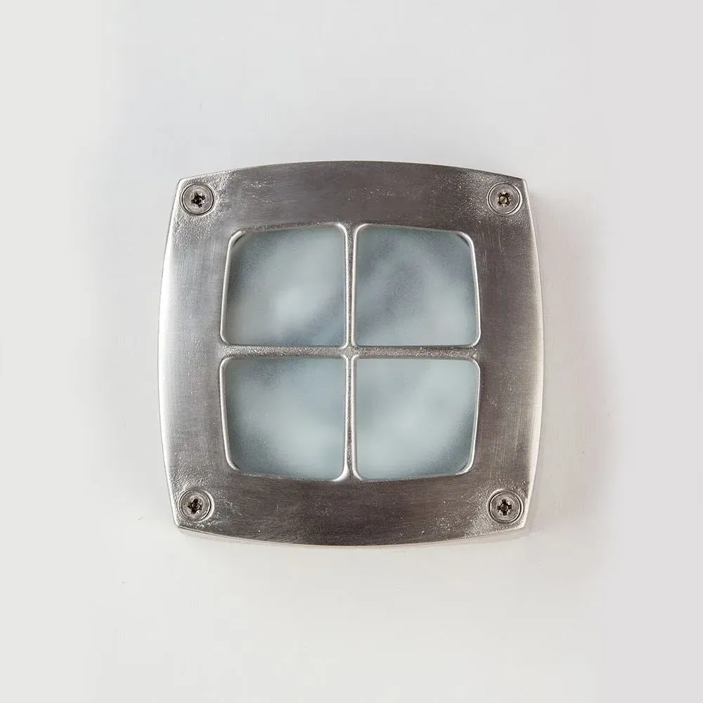 Square Path Light Guarded - Nickel, Brass