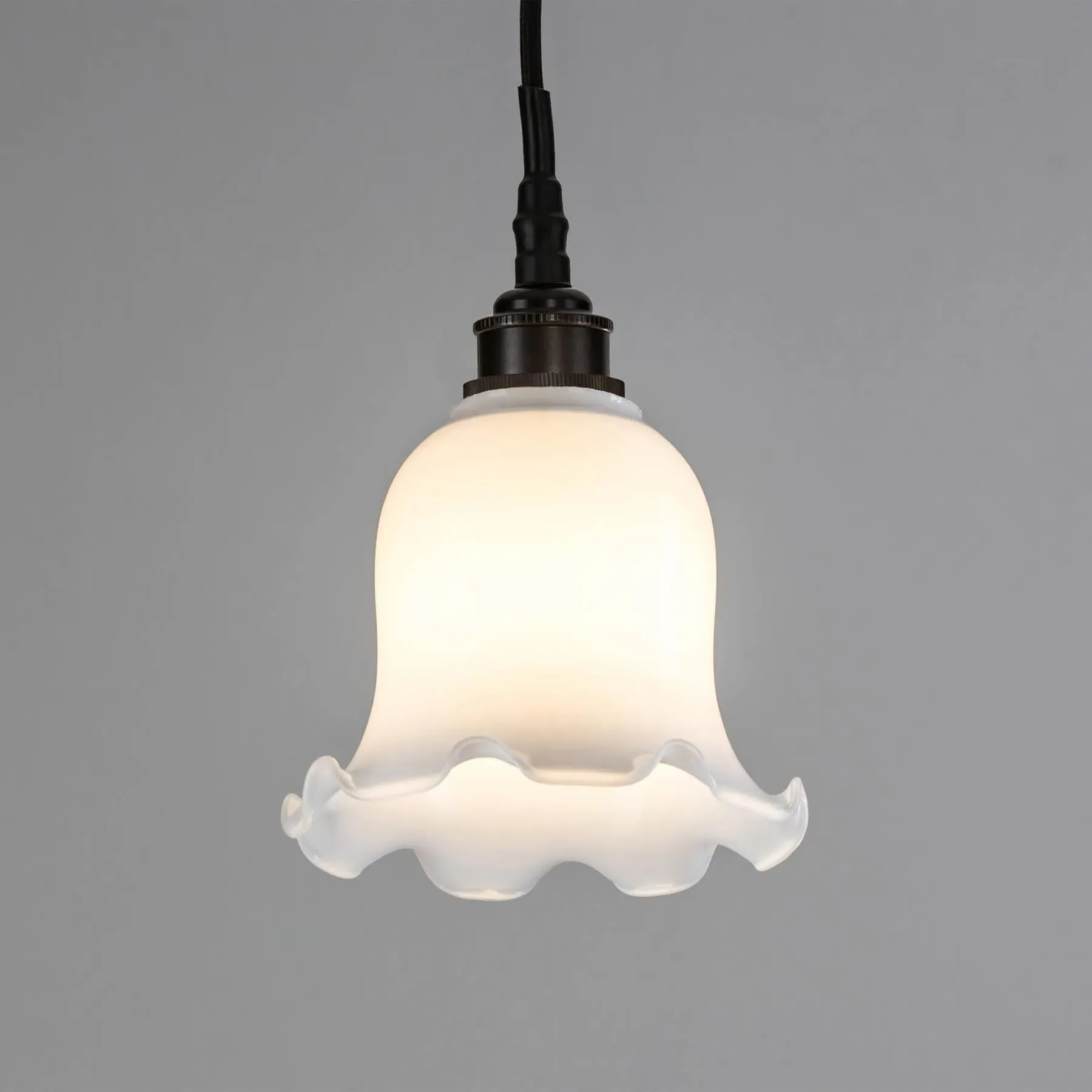 Tulip Pendant Light IP44 - Brass, Opal Glass