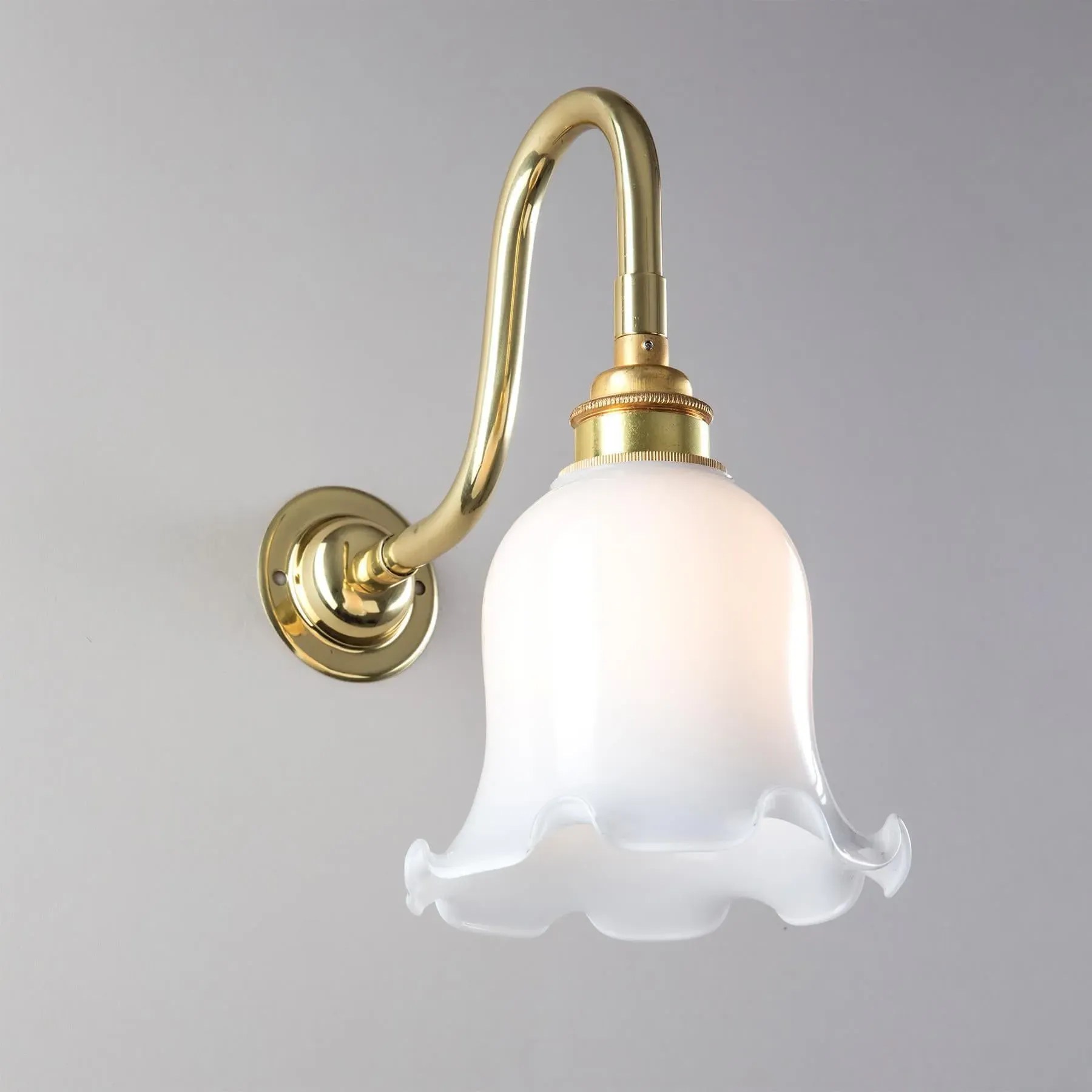 Tulip Wall Light IP44 - Chrome, Opal Glass