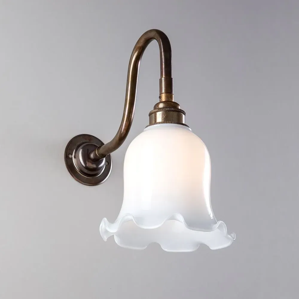 Tulip Wall Light - Polished Nickel, Opal Glass