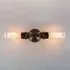 Twin Wall Light Industrial - Antique Brass