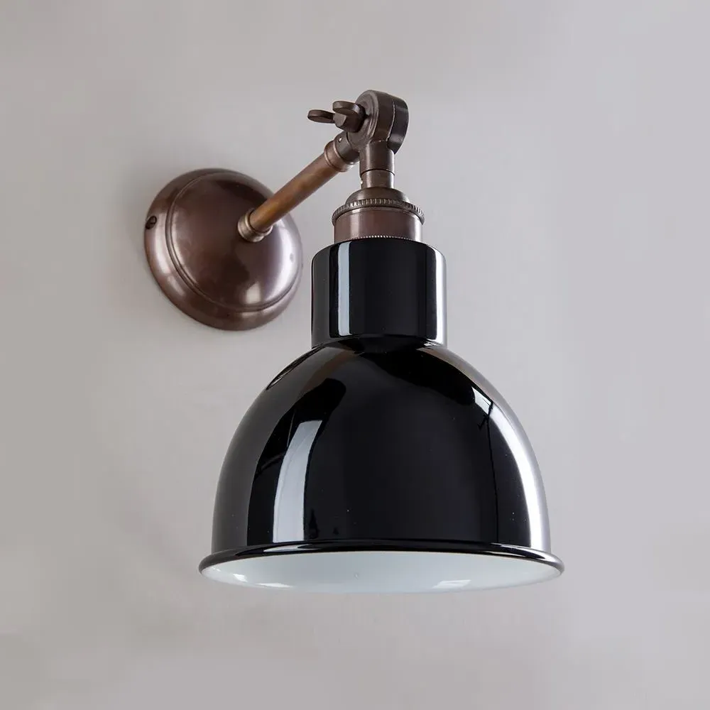 Wall Light with Adjustable Arm - Black, Brass image