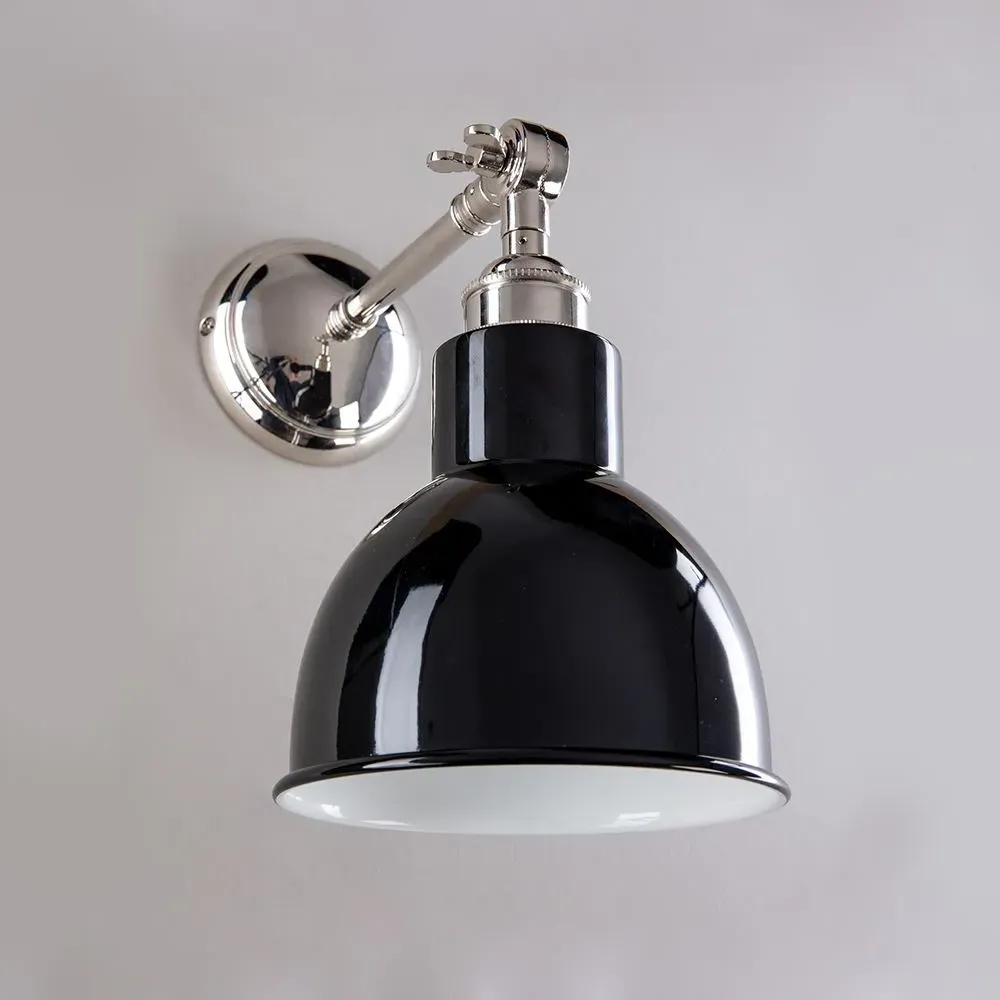 Wall Light with Adjustable Arm - Black, Nickel