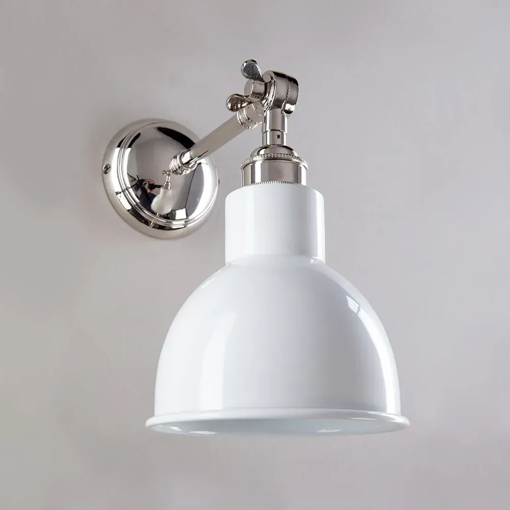 Wall Light with Adjustable Arm - Grey, Brass