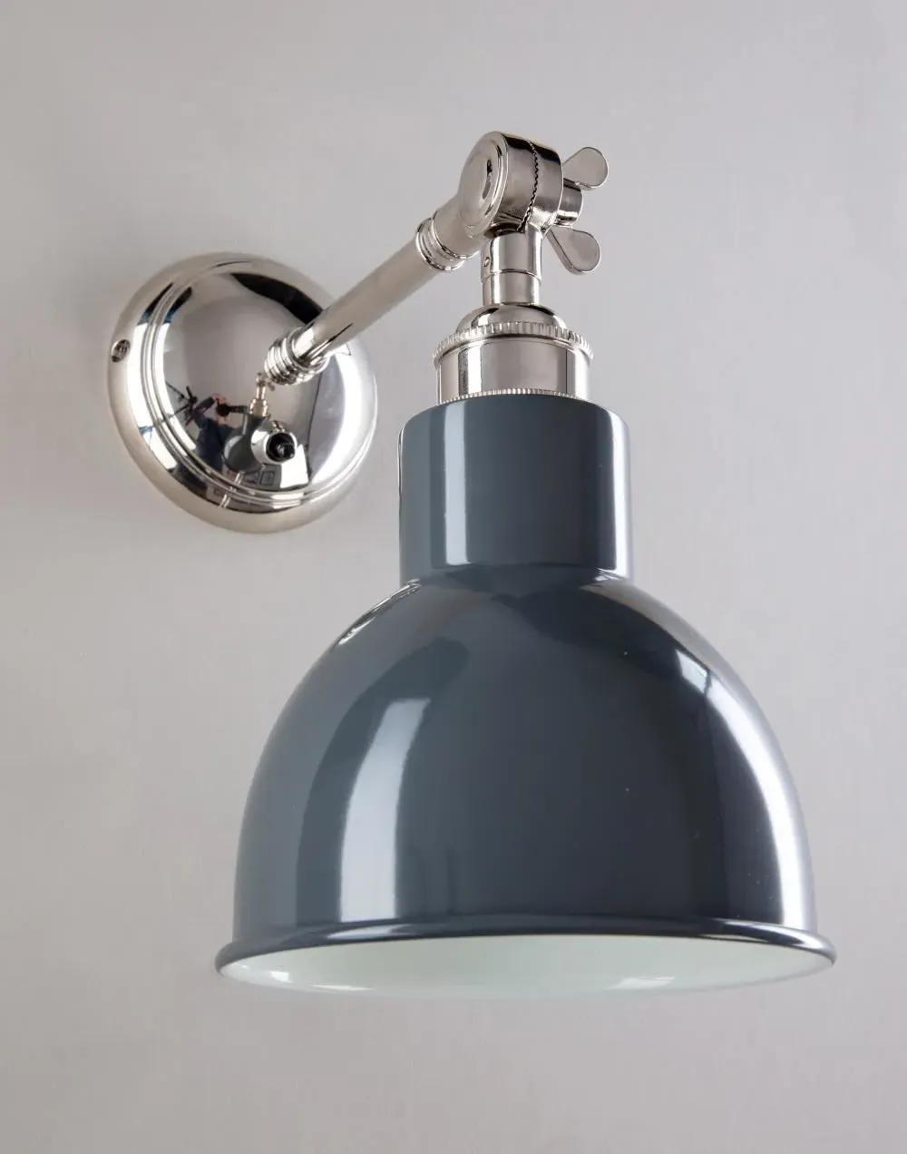 Wall Light with Adjustable Arm - Yellow, Brass