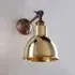 Wall Light with Metal Shade - Antique Brass