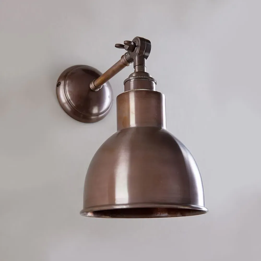 Wall Light with Metal Shade - Antique Brass