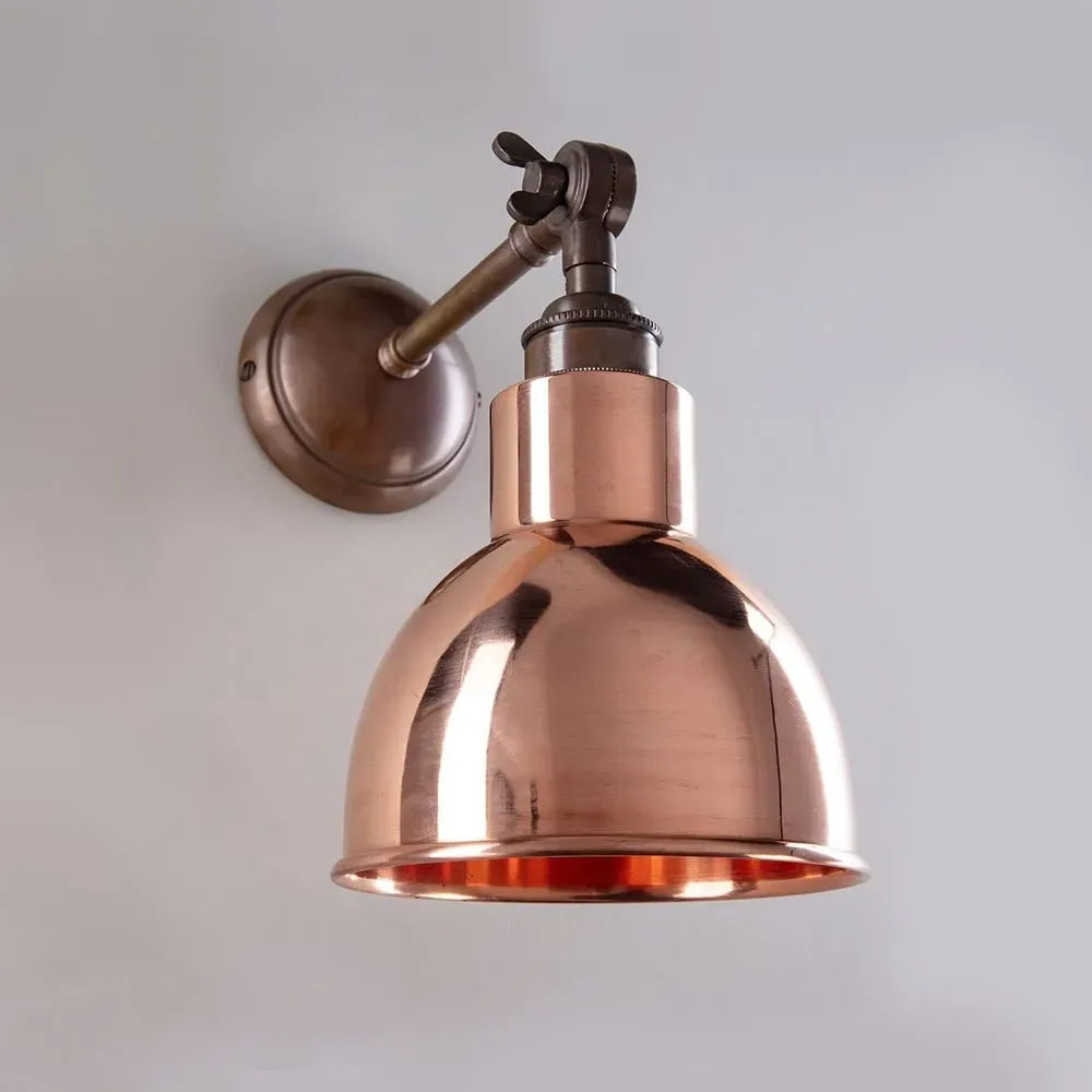 Wall Light with Metal Shade - Antique Silver