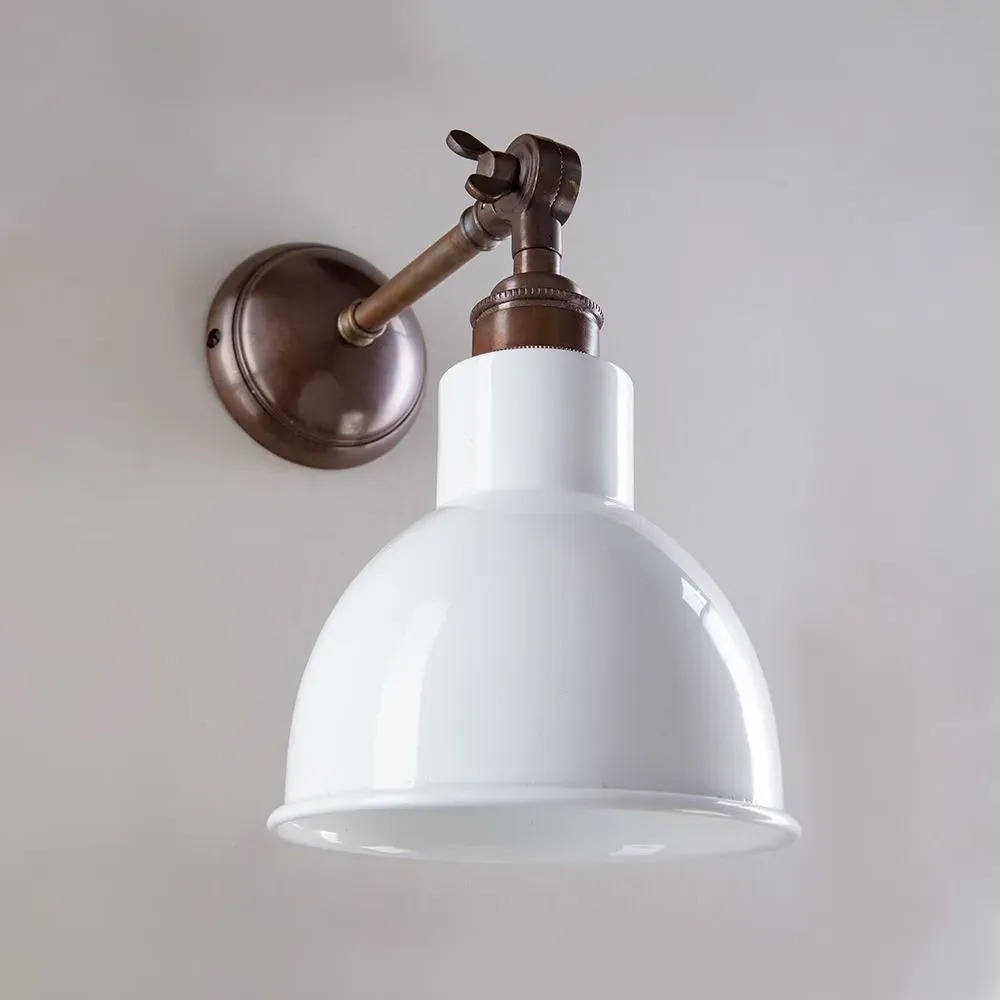 Wall Light with Switch - Yellow, Brass