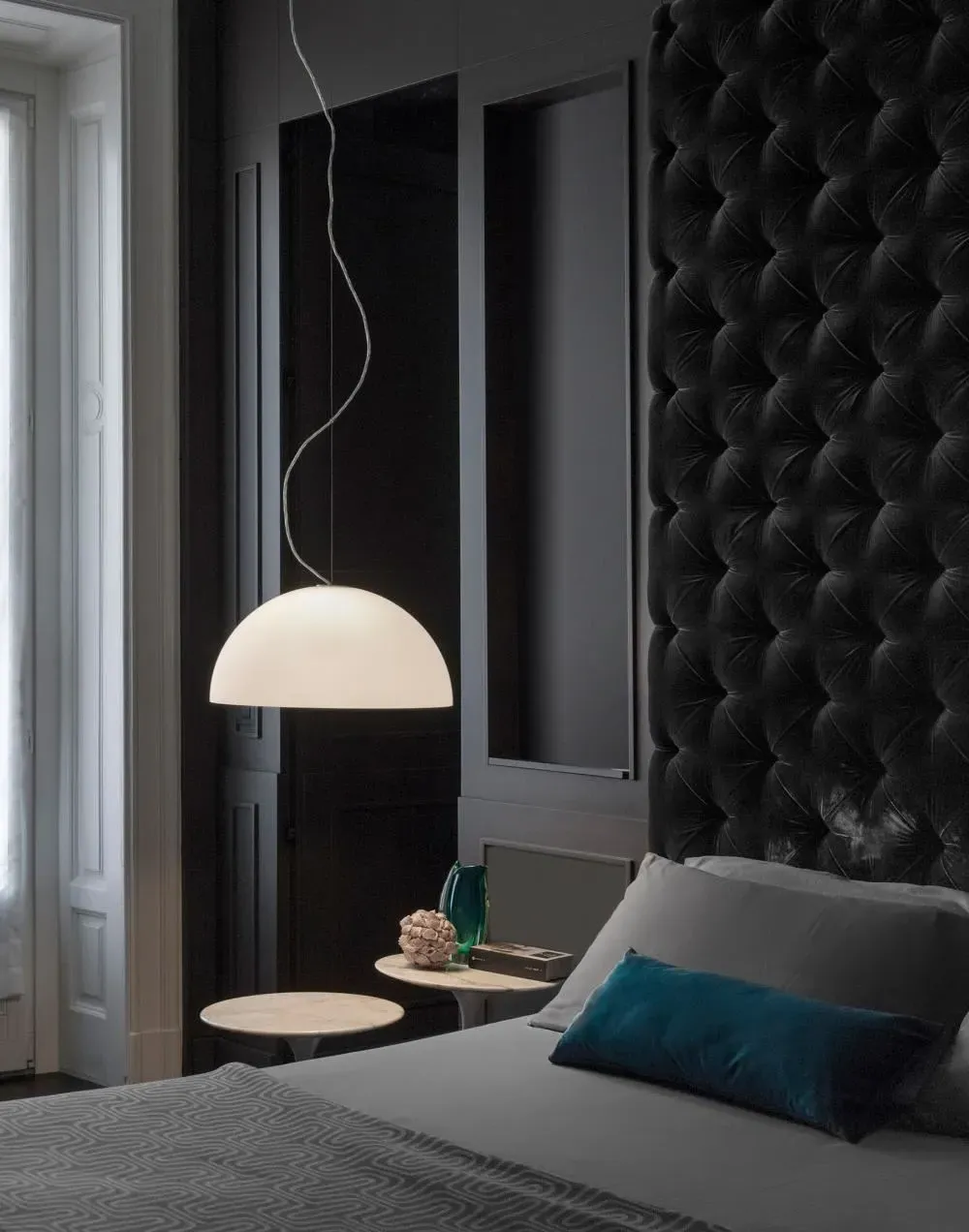 Sonora Pendant Light - White with Gold