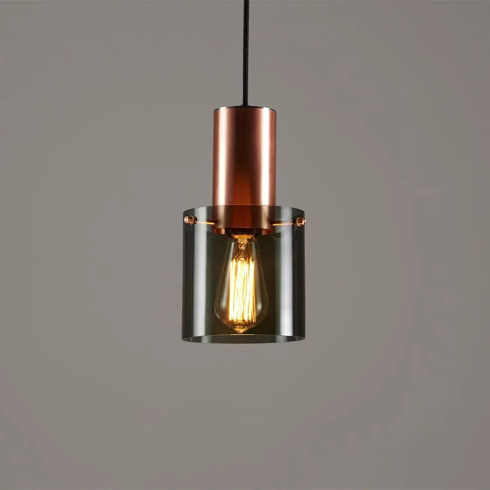 15cm Pendant Light - Copper, Glass
