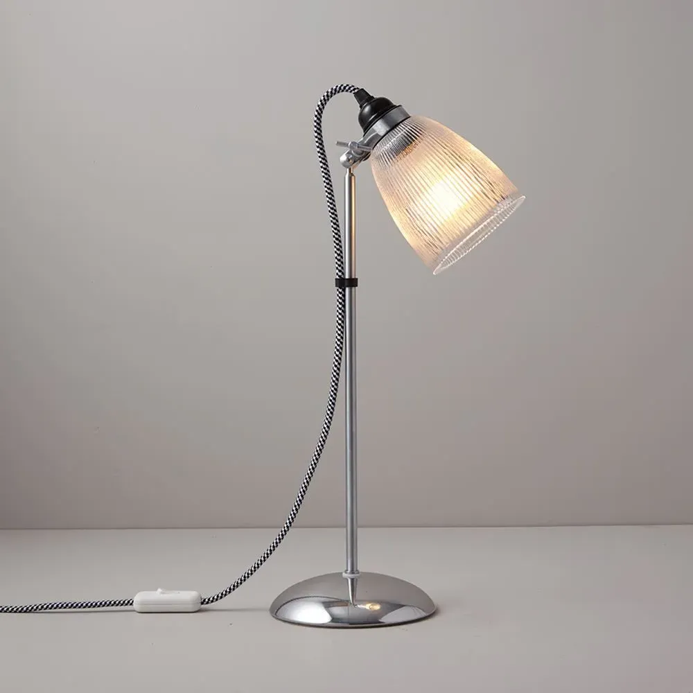 Adjustable Table Lamp with Prismatic Glass - Chrome image
