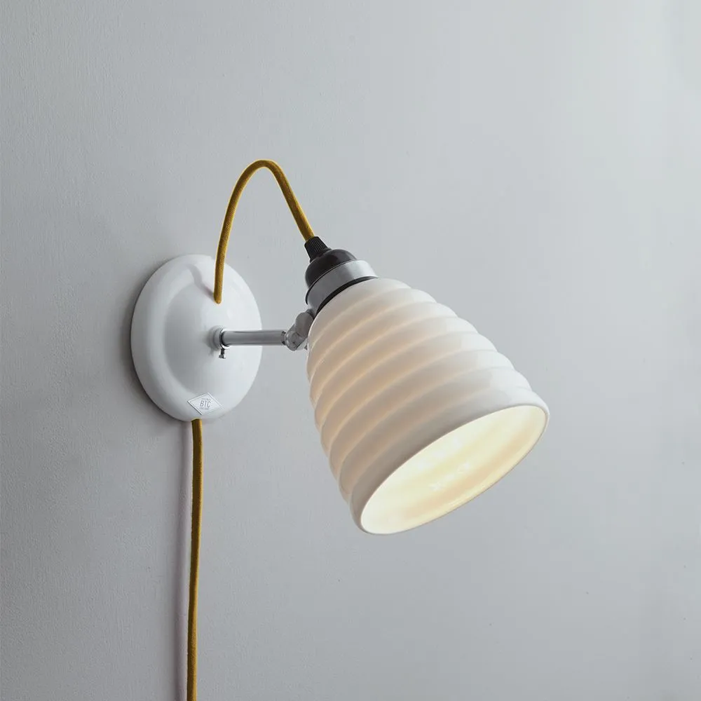 Adjustable Wall Light - Turquoise, Bone China