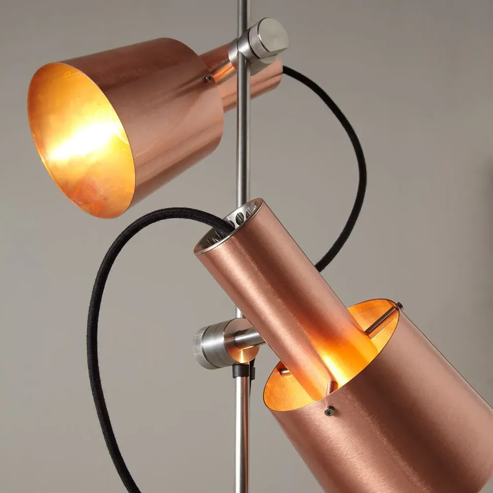 Chester Floor Lamp - Satin Brass, Steel