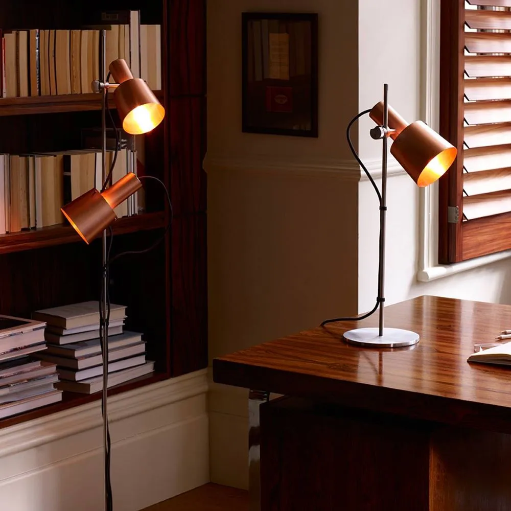 Chester Floor Lamp - Satin Brass, Steel