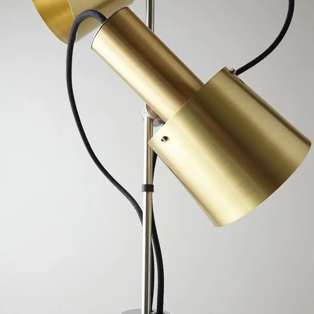 Chester Floor Lamp - Satin Brass, Steel