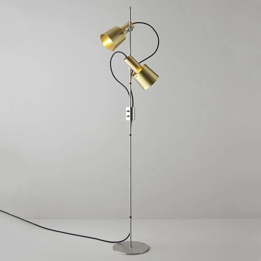 Chester Floor Lamp - Satin Brass, Steel