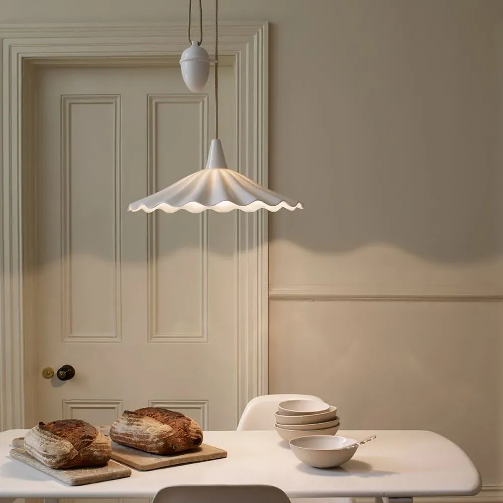 Christie Rise & Fall Pendant Light - Bone China