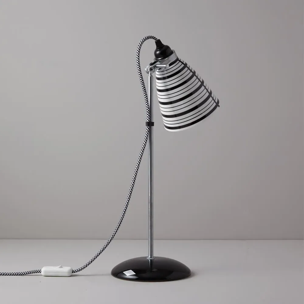 Circle Line Medium Table Lamp - Black, Bone China