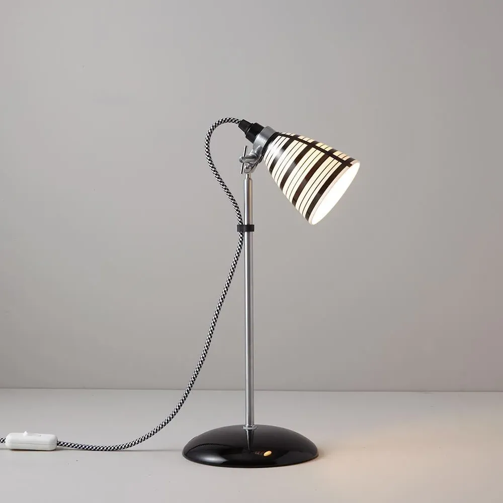 Circle Line Medium Table Lamp - Black, Bone China