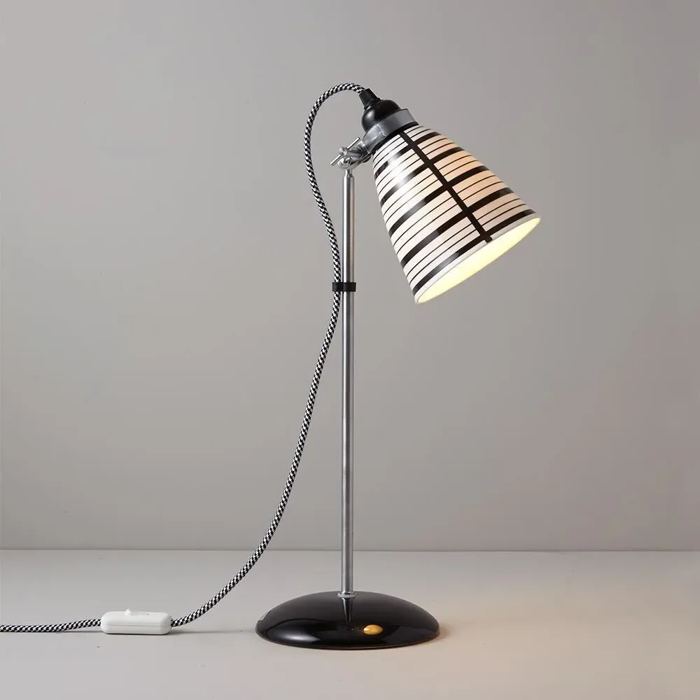 Circle Line Small Table Lamp - Black, Bone China