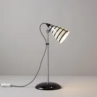 Circle Line Small Table Lamp - Black, Bone China