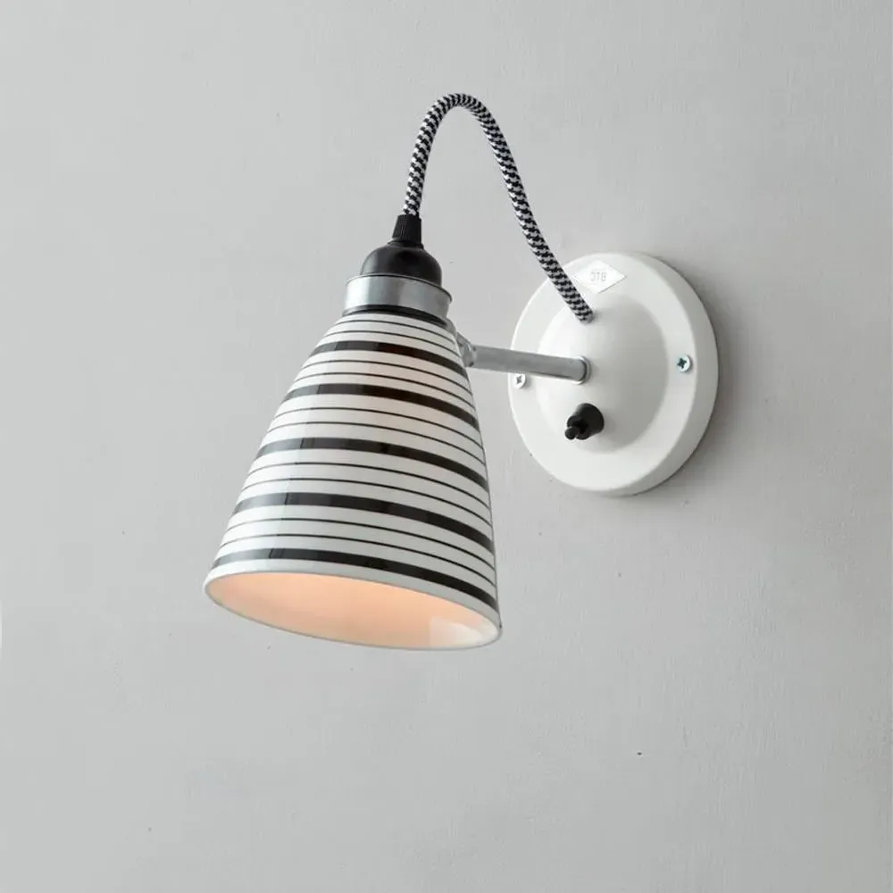 Circle Line Wall Light - Black, Bone China