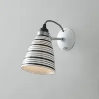 Circle Line Wall Light - Black, Bone China