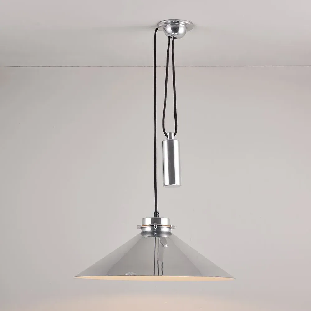 Codie Rise & Fall Pendant - Polished Aluminium