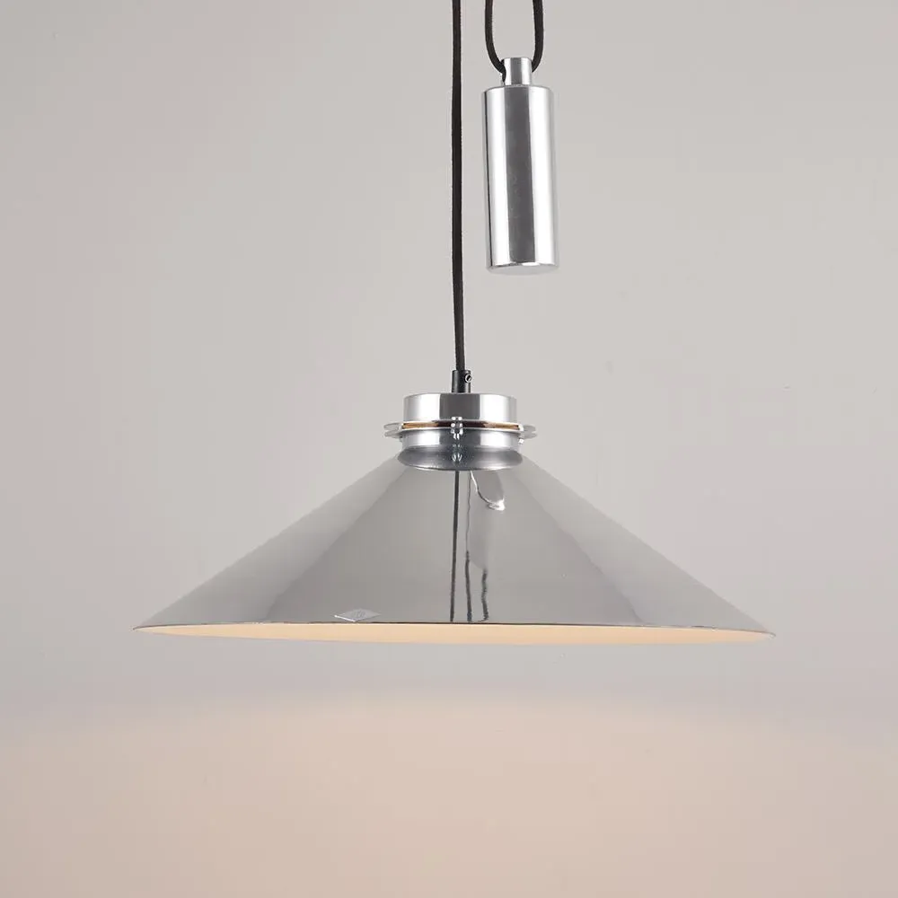 Codie Rise & Fall Pendant - Polished Aluminium