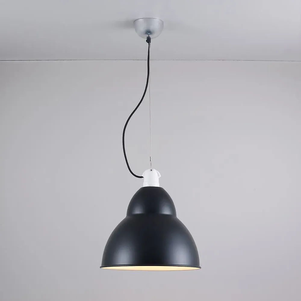 Curved Pendant Light - Black, Aluminium