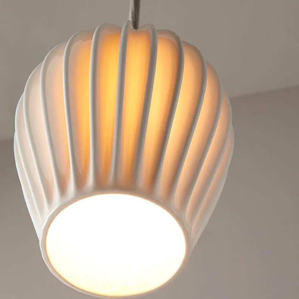 Fin Extra Large Pendant Light - Bone China