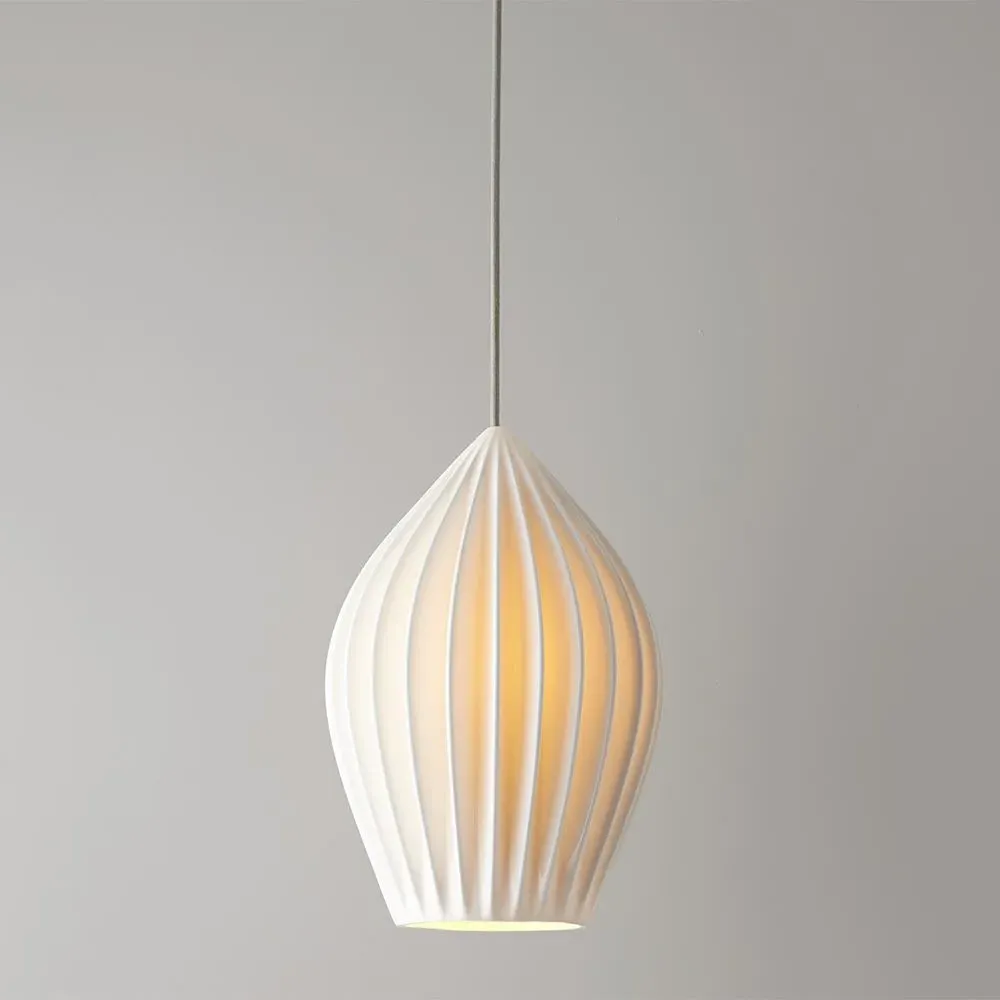 Fin Extra Large Pendant Light - Bone China