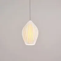 Fin Large Pendant Light - Bone China