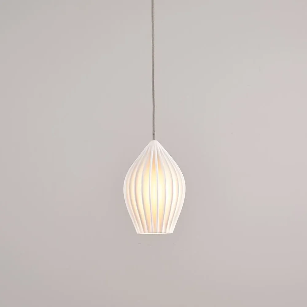 Fin Medium Pendant Light - Bone China image